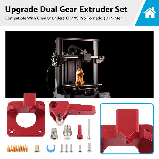 Upgrade Dual Gear Extruder Set Suitable For Creality Ender3 CR-10S 3D Printer-0