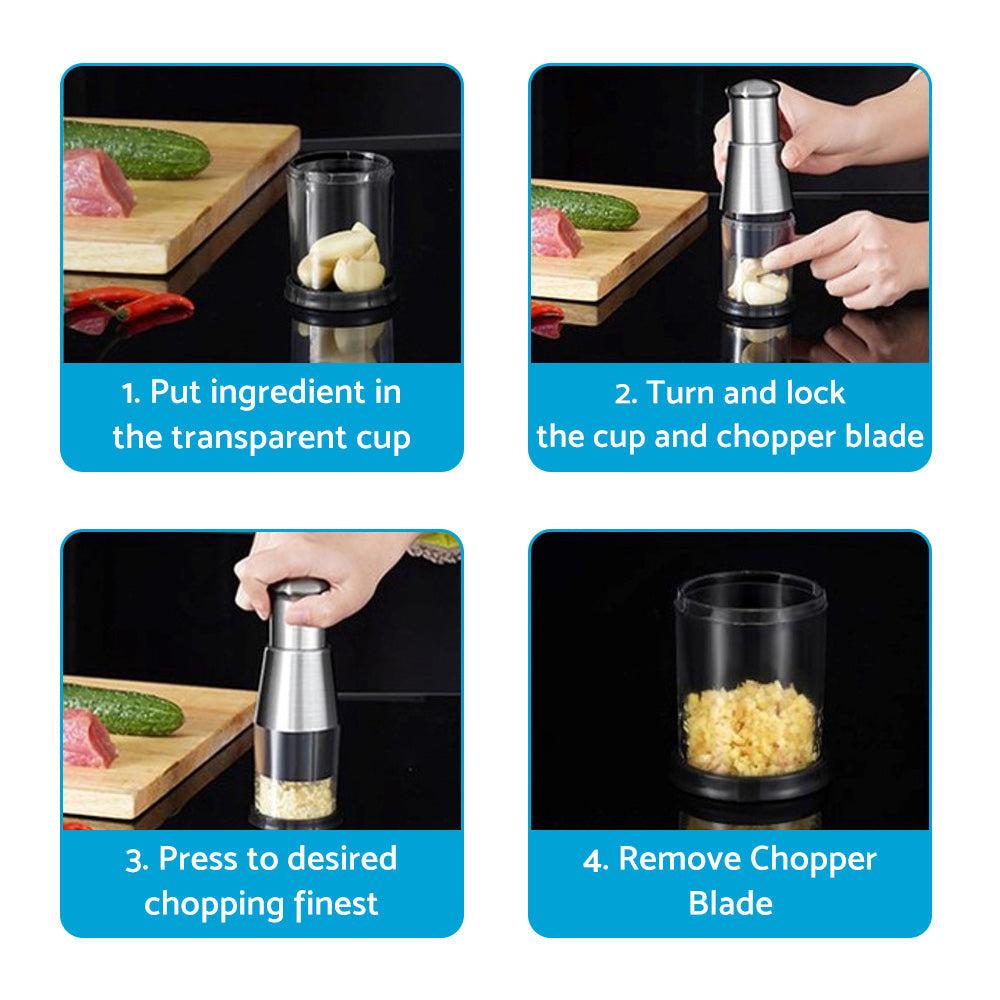 Pressed Garlic Chopper Stainless Steel 304 Suitable For Mincing & Crushing Garlic-2