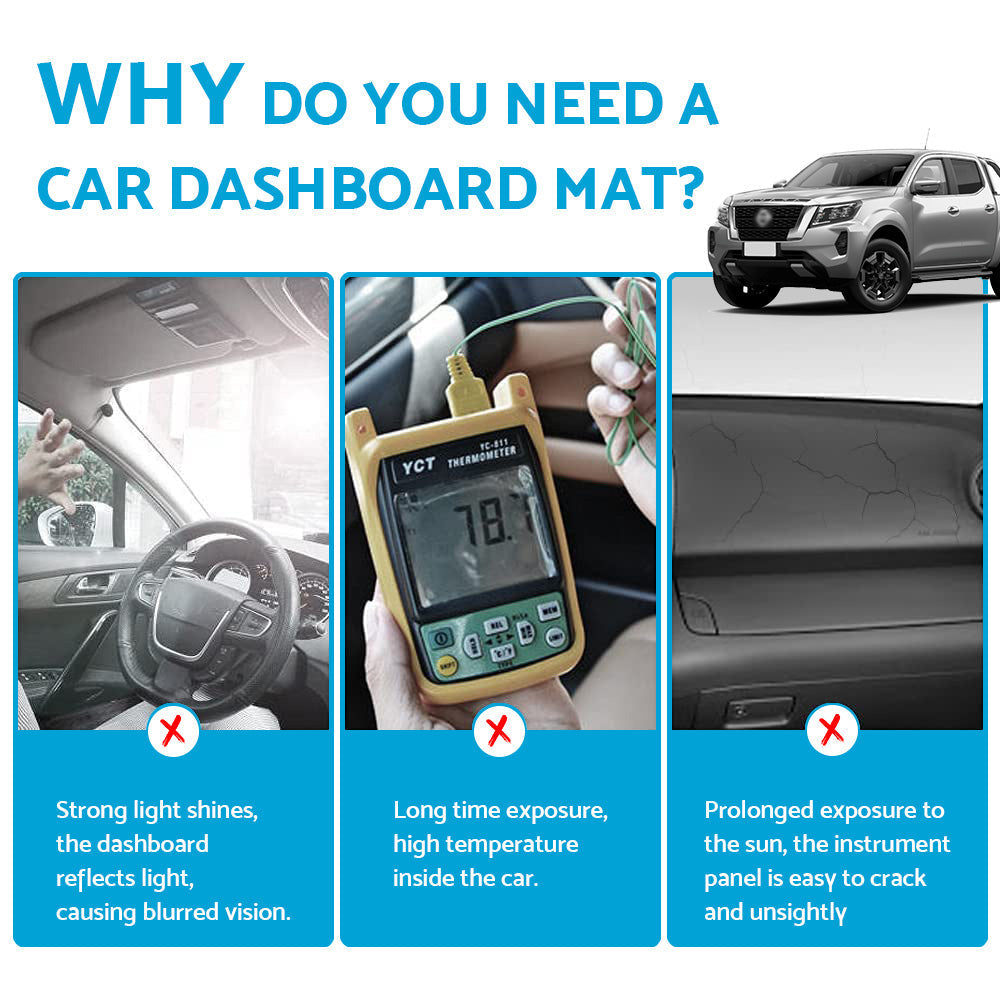 Black Non-Slip Dash Mat Cover Suitable For Mitsubishi Outlander 2006-2012-1