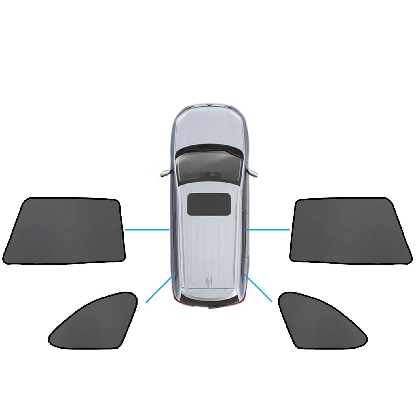 Magnetic Mesh Sun Blind Shade Suitable for Subaru Outback 20-25 On Front / Rear-2