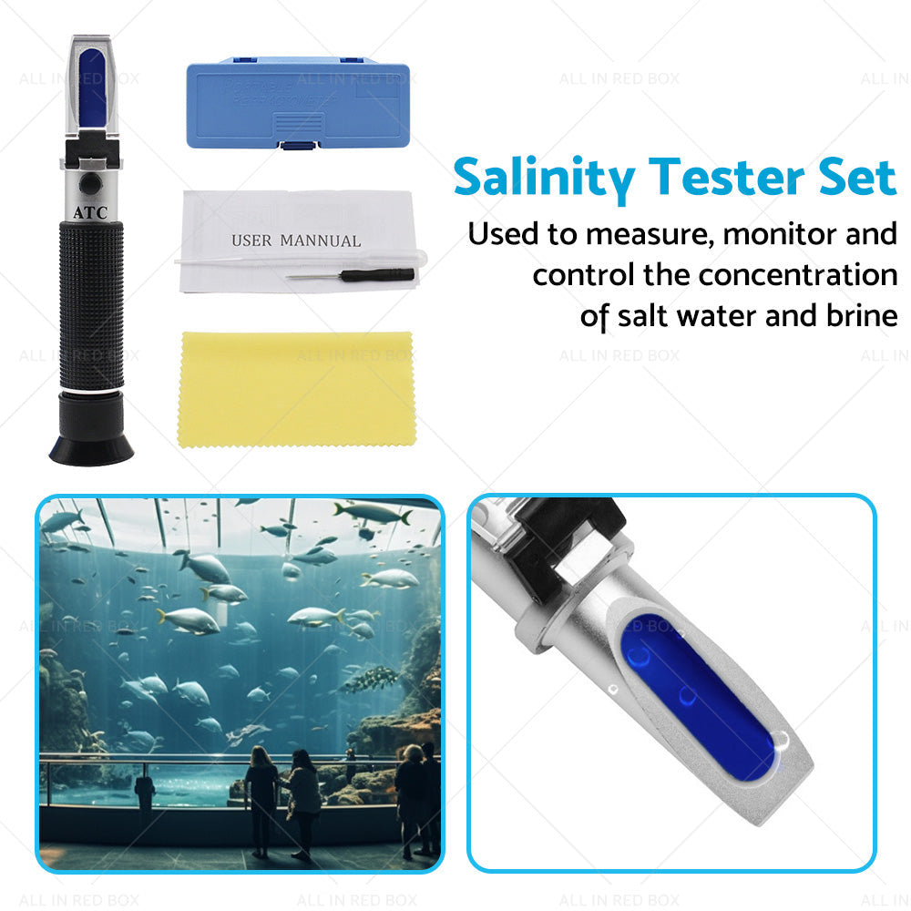 0-100percent Salinity Refractometer Meter Aquarium Sea Salt Water Tester for Aquarium-4