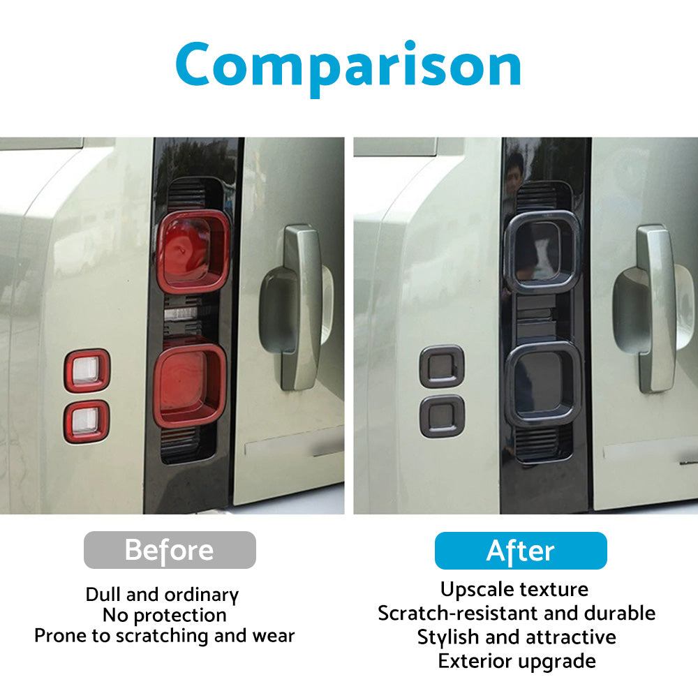 Smoked Blackened Tail Light Cover Suitable For Land Rover Defender 90 110 20-22-4