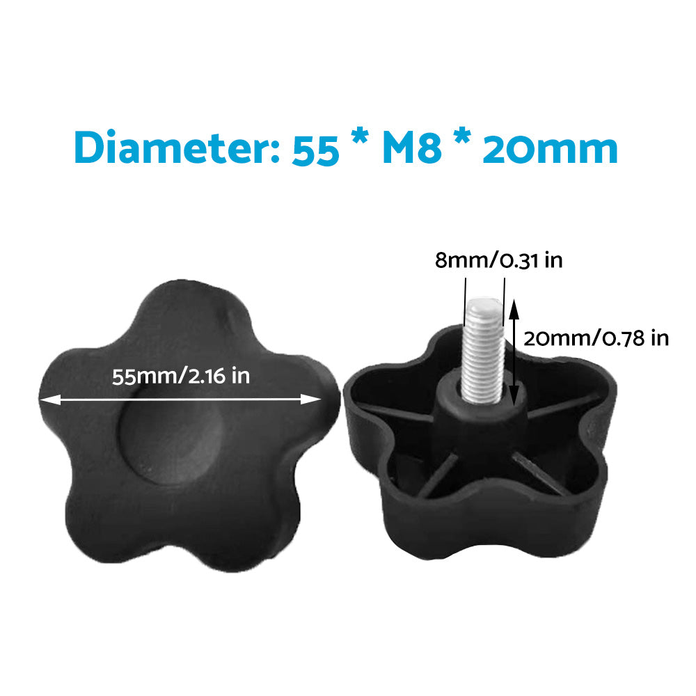 1x Awning Brace Locking Knob 8mm Plum Blossom Suitable For Carefree Caravan RV 200-34120-2