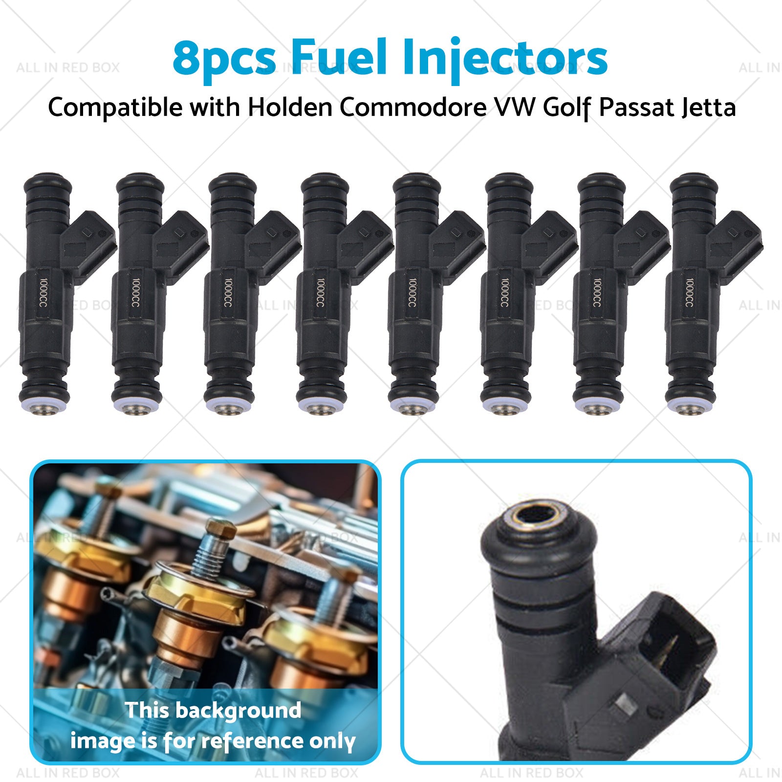 8pcs 1000cc Fuel Injectors Suitable for LS1 HSV Gen 3 XR8 Commodore VN to VY V6-4