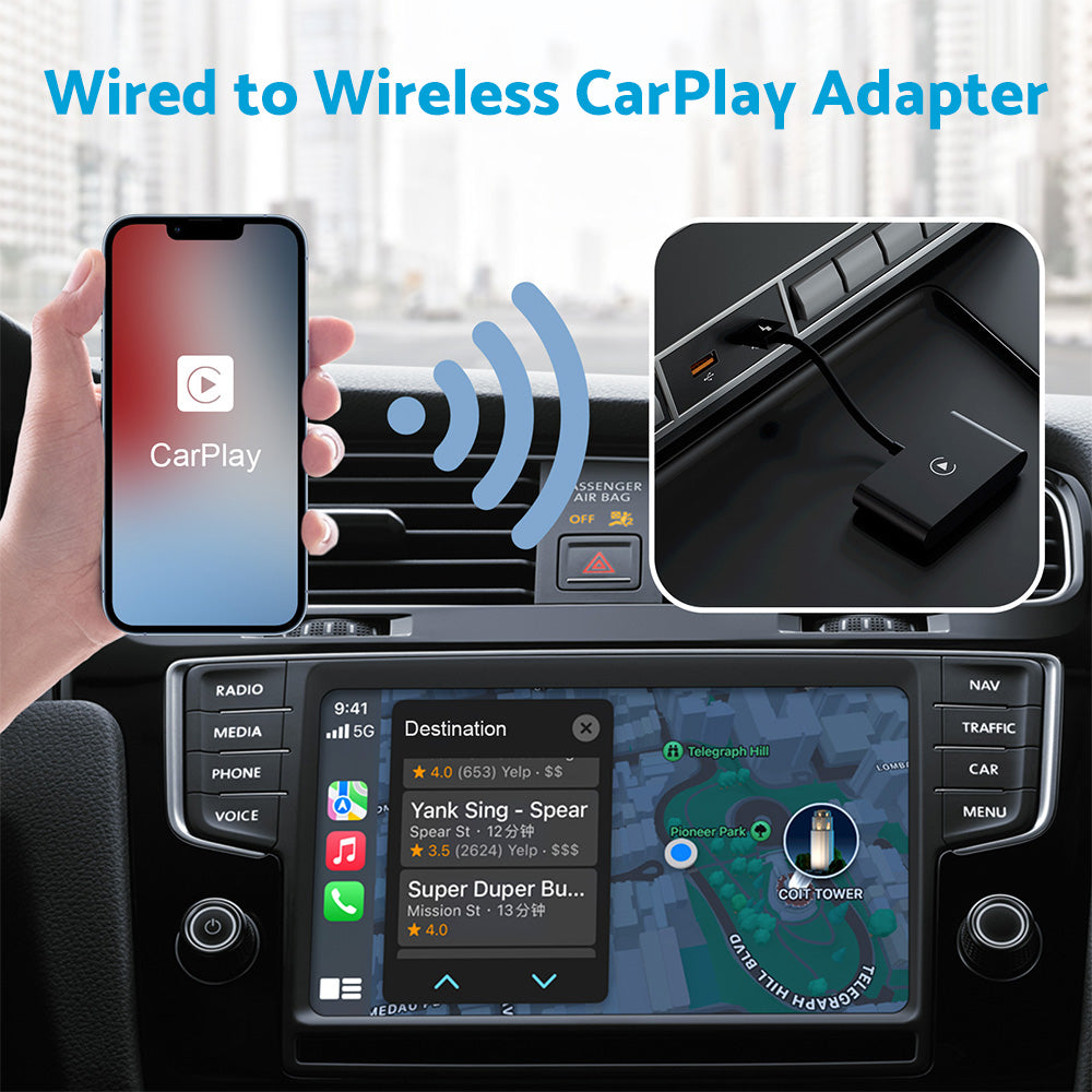 Wireless Adapter of Factory Wired Carplay Suitable for iPhone to Carplay Connect-2