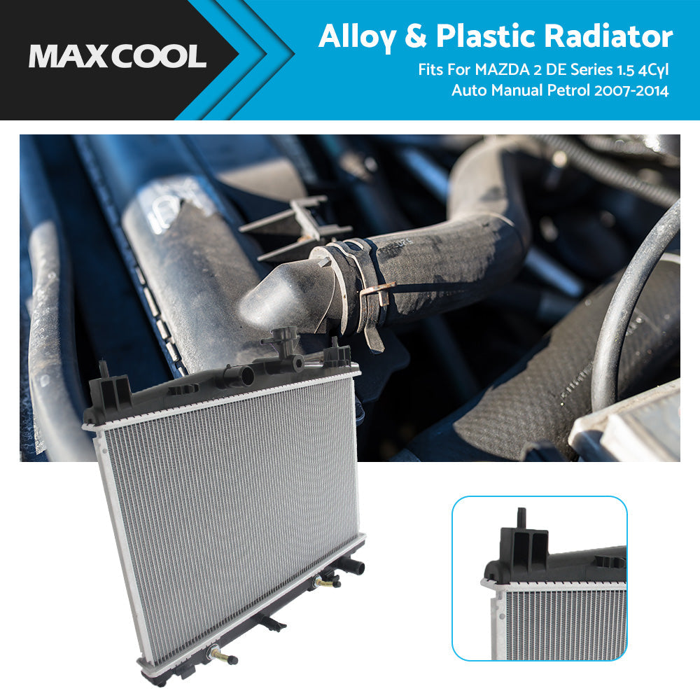 RADIATOR for MAZDA 2 DE Series 1. 5 4Cyl Auto Manual Petrol 2007-2014-3