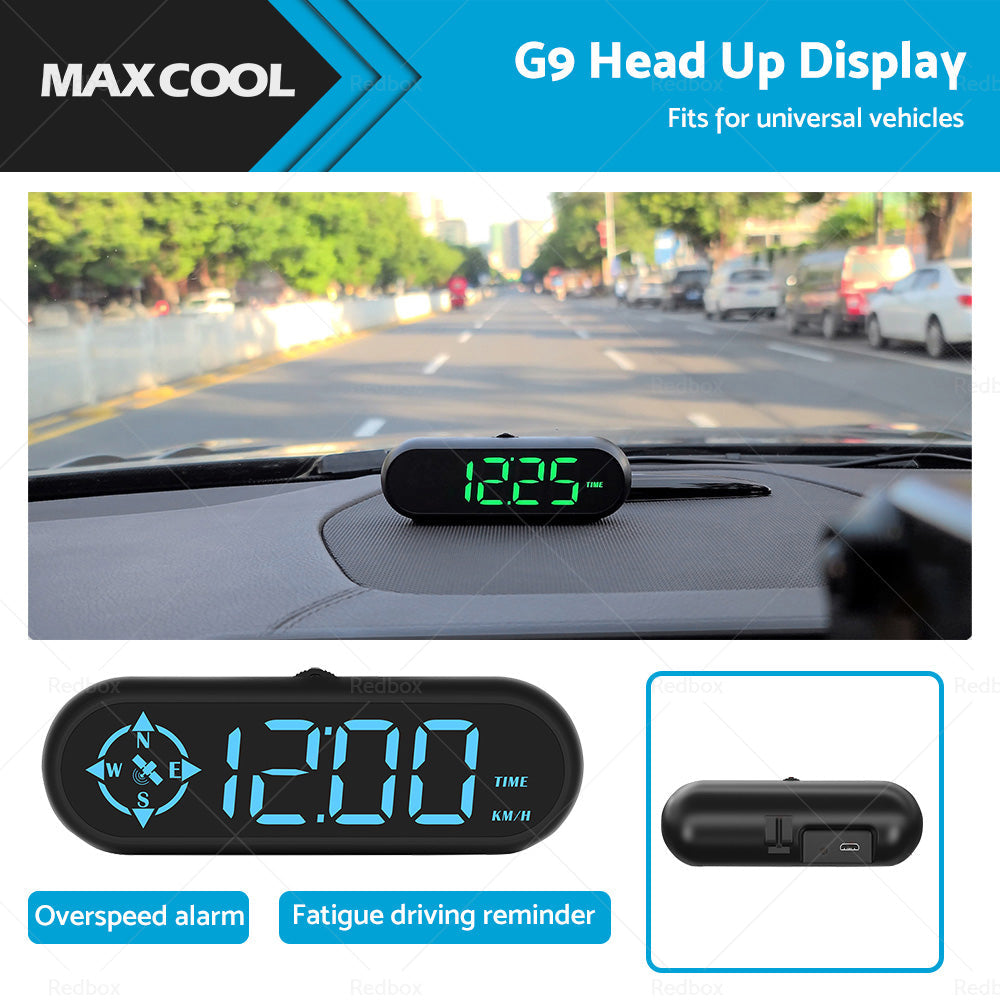 Universal Head Up Display Speed MPH LED Digital GPS Overspeed Alarm Speedometer-0