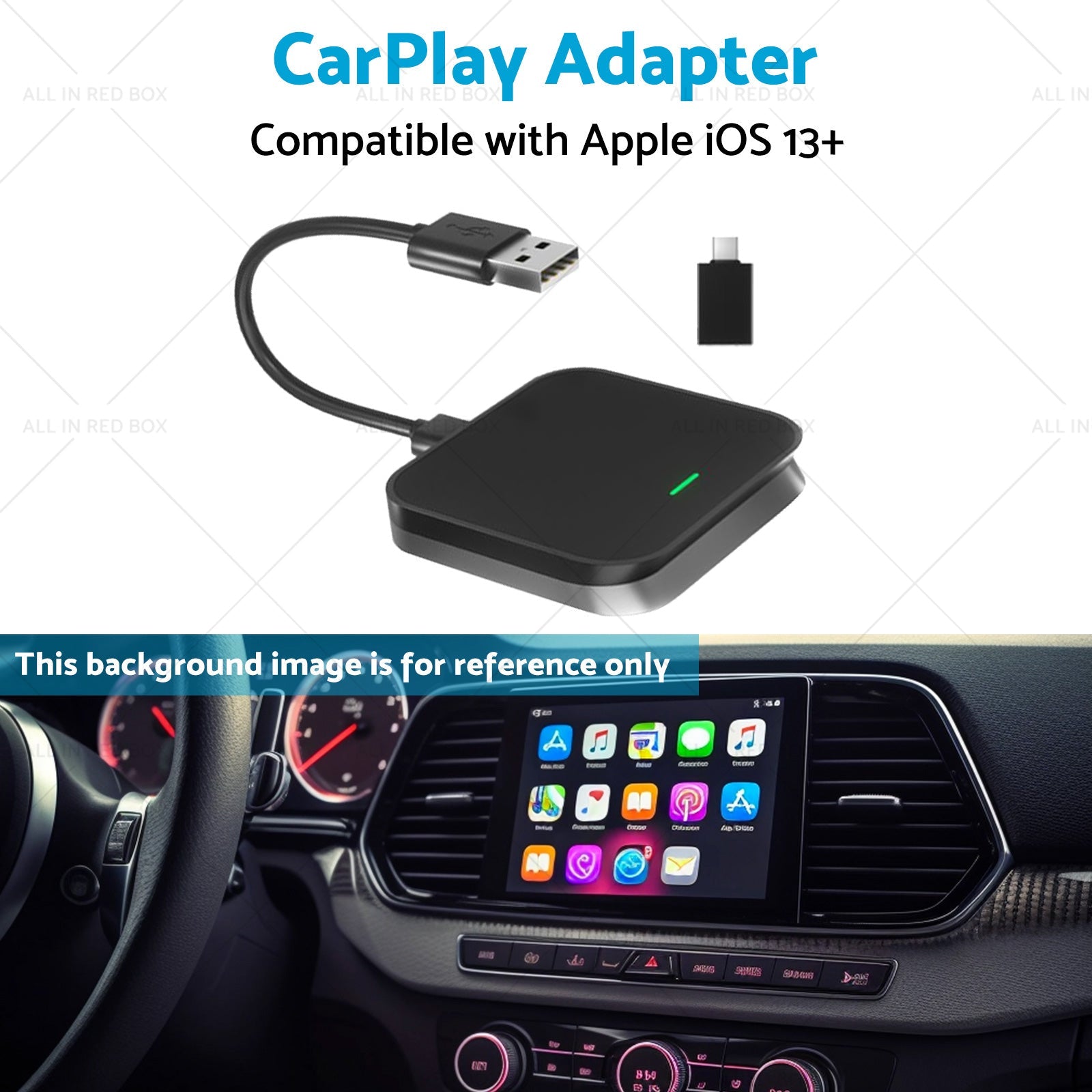 Bluetooth USB Wireless Receiver Black Suitable for Apple CarPlay Adapter-4