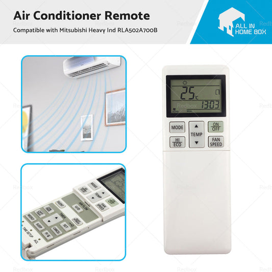 A C Air Conditioner Remote Control Suitable for Mitsubishi Heavy Ind RLA502A700S-0