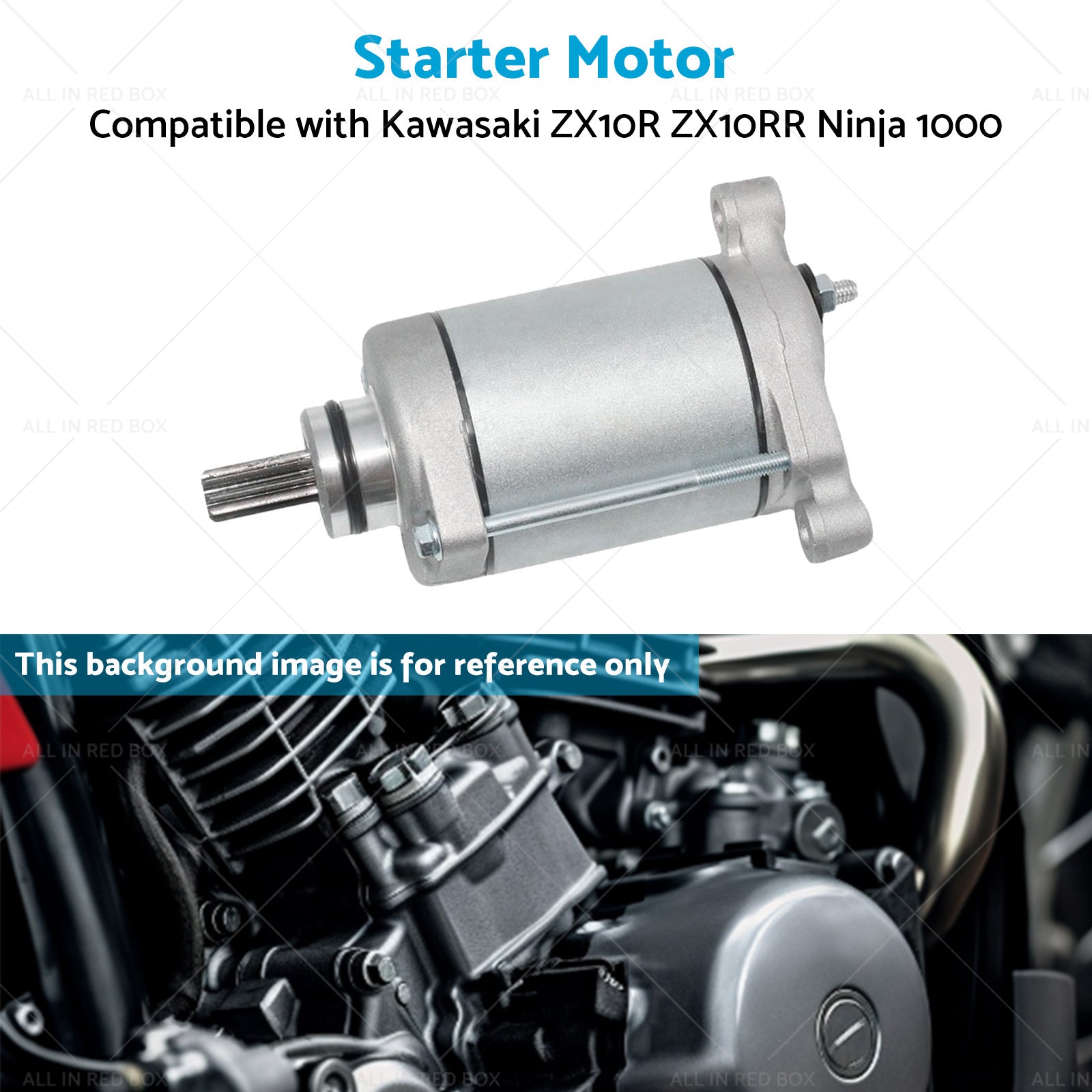 Engine Starter Motor 9Teeth Suitable For Kawasaki ZX10R ZX10RR Ninja 1000 11-21-3