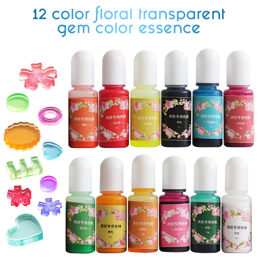 12 Colours Glitter Pigment Ink Epoxy Resin Colour Pigment Resin Floors Metallic-3