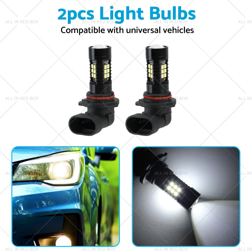 2PCS 9006 HB4 LED Fog Light 6000K White 3030 21 SMD Car Driving DRL Light Bulbs-4