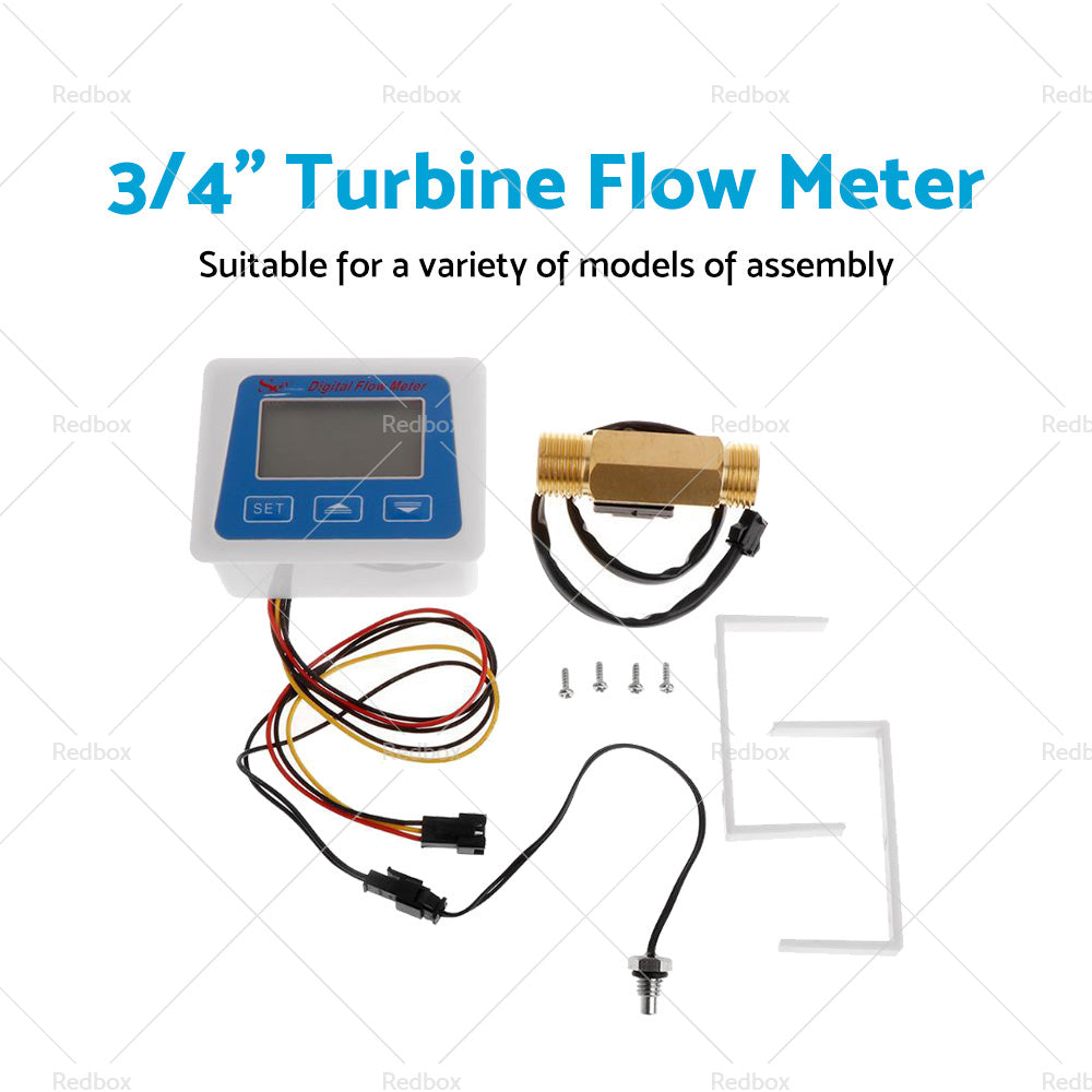Digital LED Turbine Gauge Kerosene Fuel Water Flow Meter Sensor Meter 3 or 4 inch-3