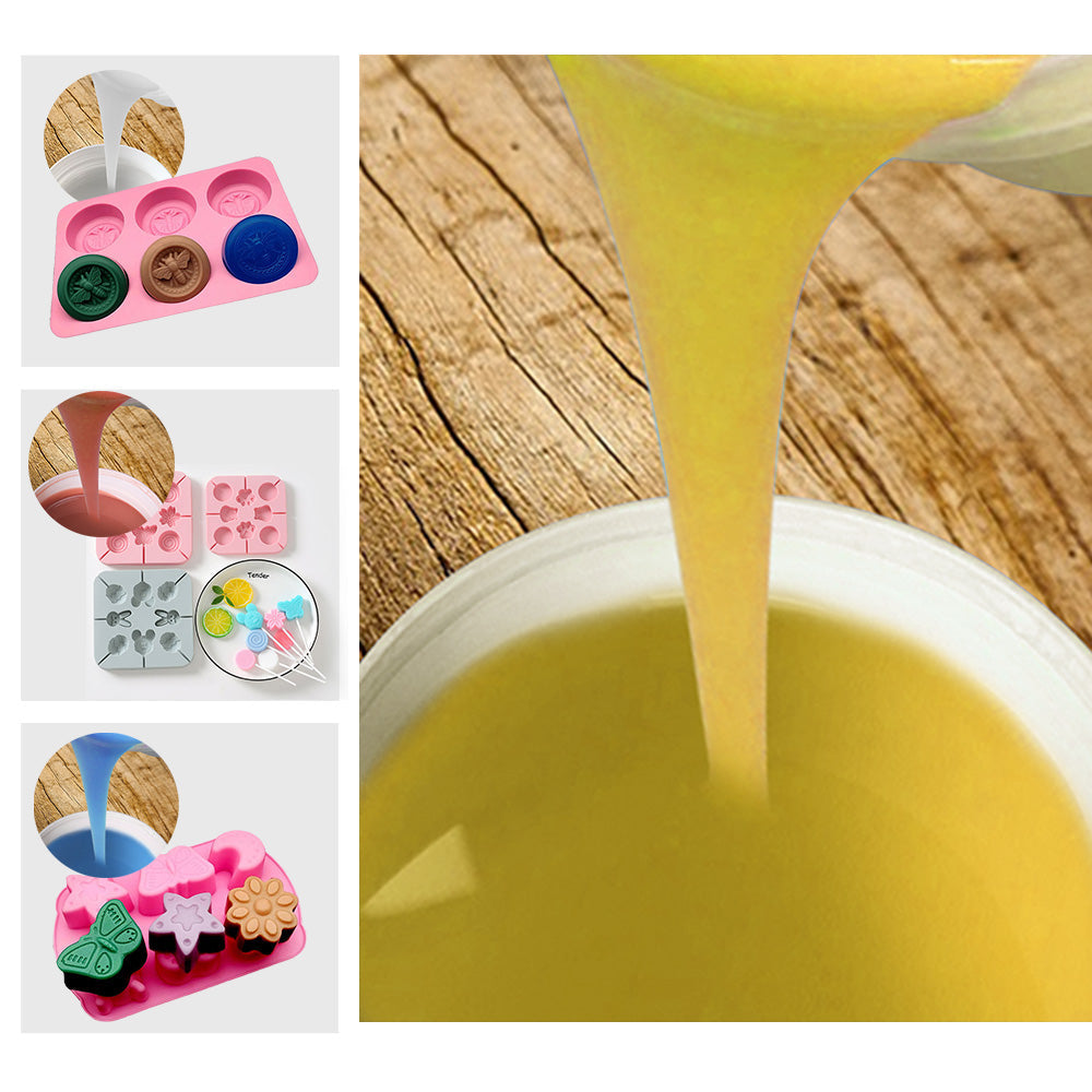 SH25 Liquid Silicone Rubber Mould Making Kit 100 3 Mix - 1Kg 2Kg 5Kg 10Kg Yellow-4