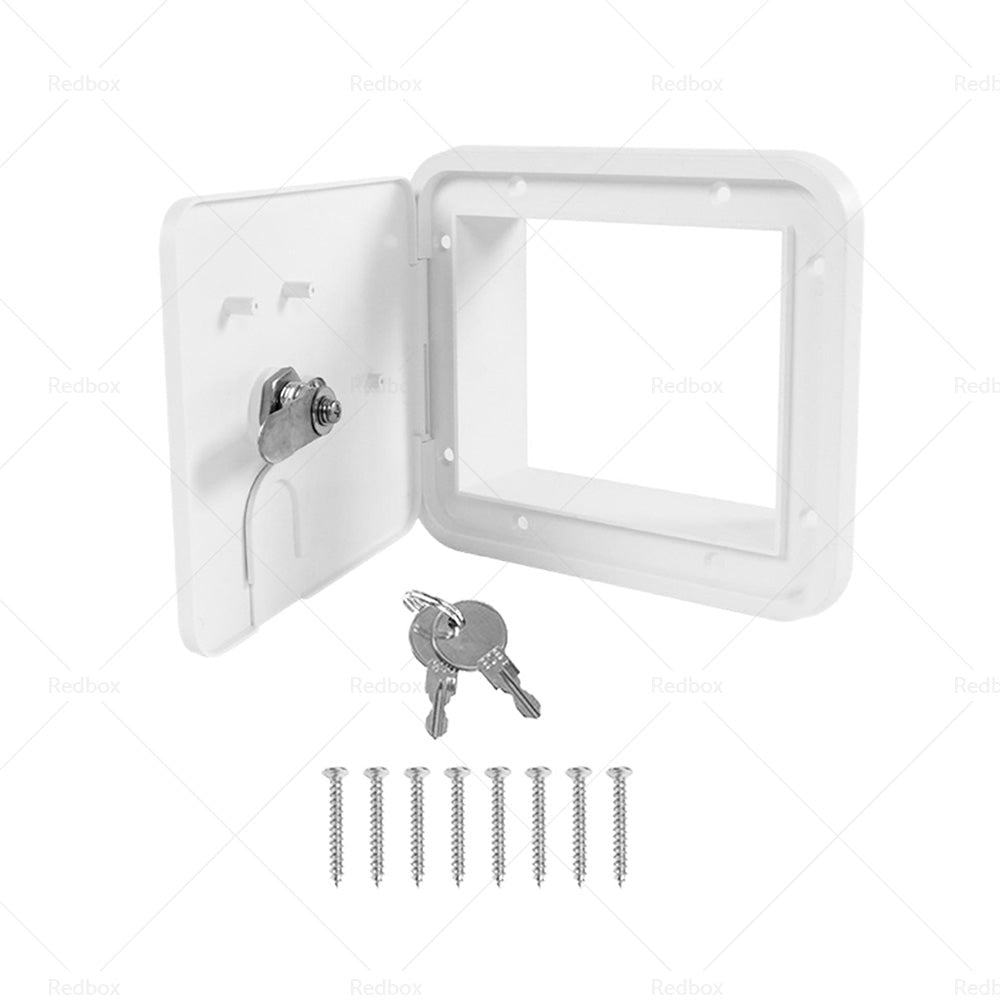 Caravan Utility Door Access Hatch Rectangle 194x165mm RV Motorhome Lock-3