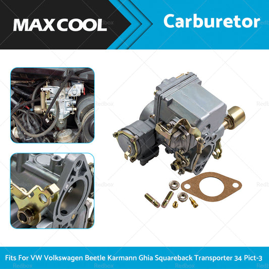 Carburetor Carby 12V Electric Choke Fits For VW Volkswagen 34 Pict-3 113129031K-1