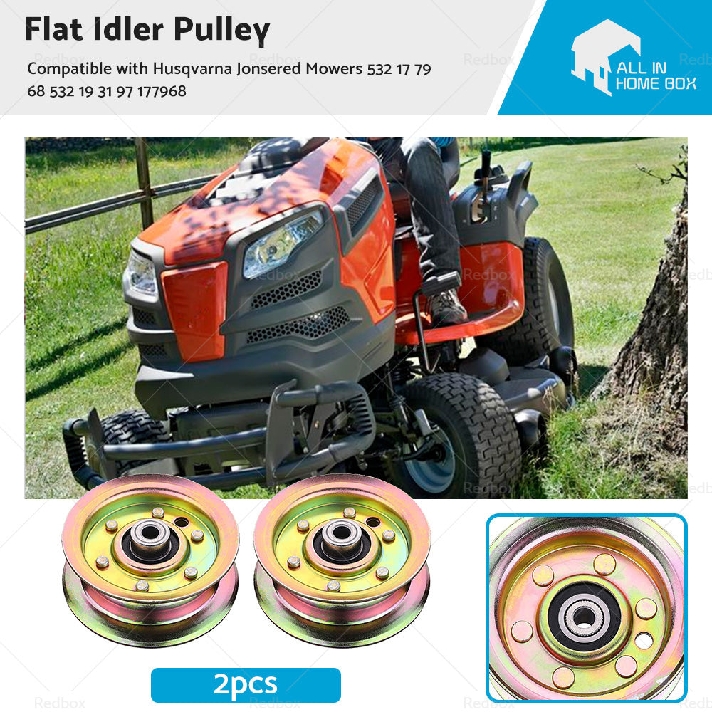 2xPulley Suitable For Husqvarna Jonsered Mowers 532 17 79 68 532 19 31 97 177968-0