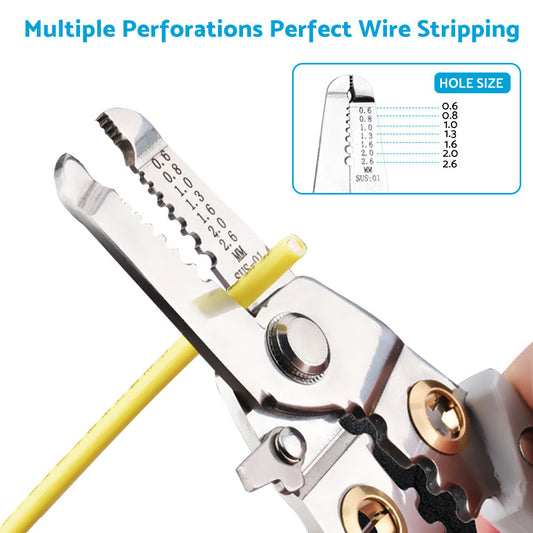 Wire Stripper Pliers Multifunctional Electric Cable Stripper Crimper Cutter Tool-0