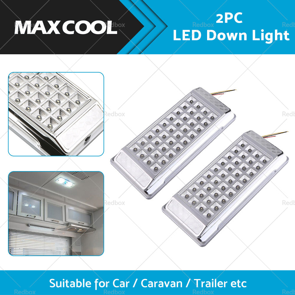 2PCS 12V LED Down Light Cabin Ceiling Lamp Boat Camper Trailer RV Caravan Lights-2