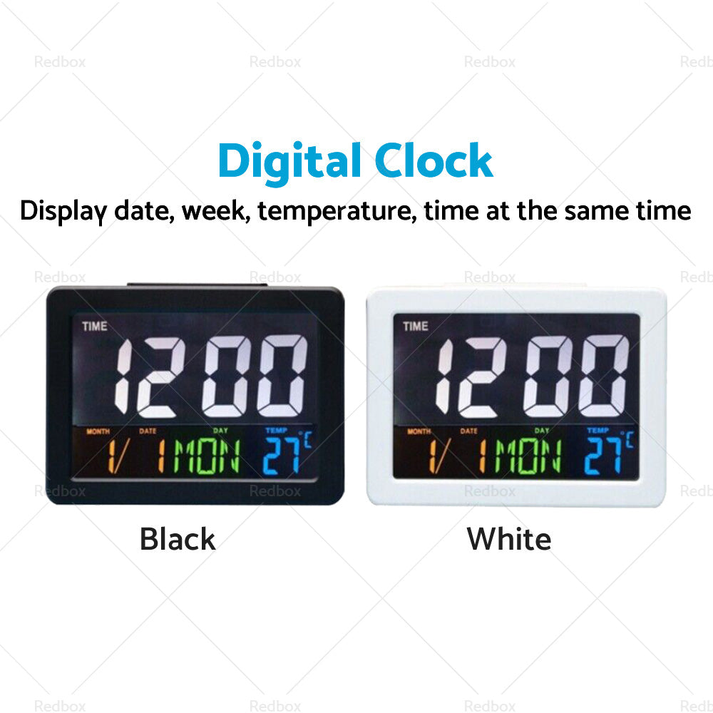 Digital Home Large Big Jumbo LED Wall Desk Clock With Calendar Temperature AU-2