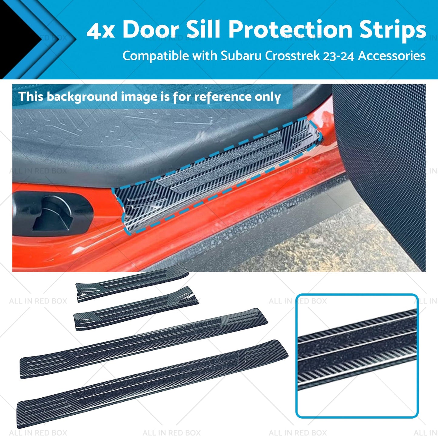 4PCS Door Sill Protection Strips Suitable for Subaru Crosstrek 23-24 Accessories-0