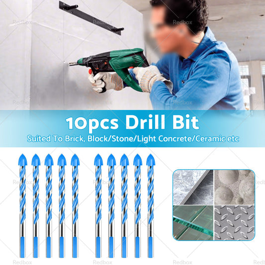 10PCS 6mm Tungsten Carbide Drill Bit Set For Porcelain Tile Concrete Brick Glass-0