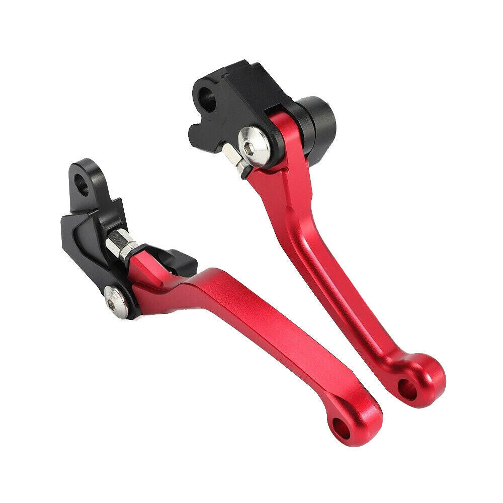 CNC Pivot Brake Clutch Levers Red Suitable For Honda XR250 / CR125R / CRF450R / CR500-3