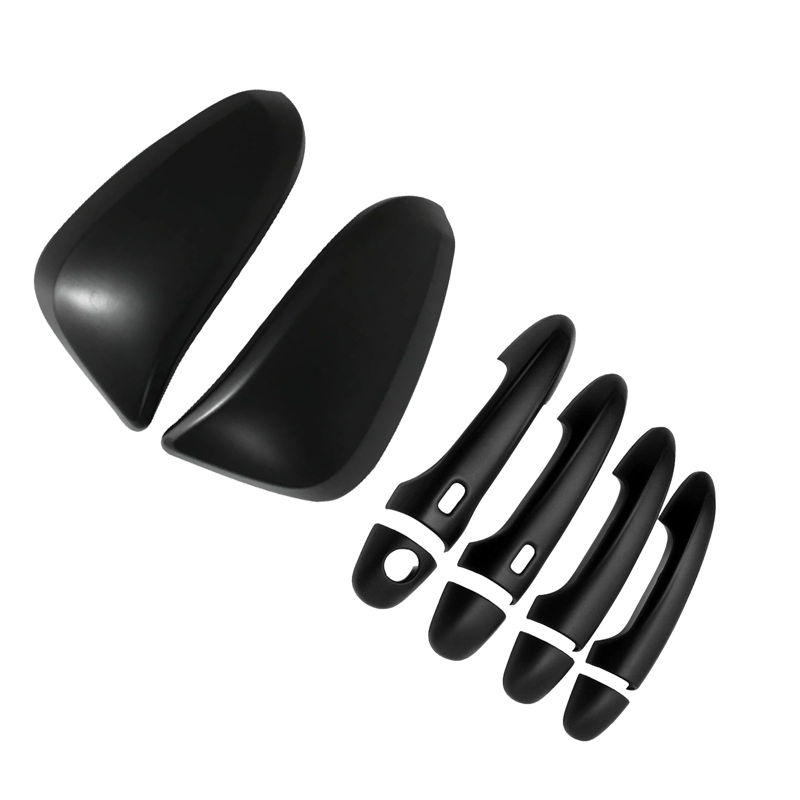 Black Mirror Covers & Door Handles Kit Suitable For Toyota Hilux 2015-2023-2