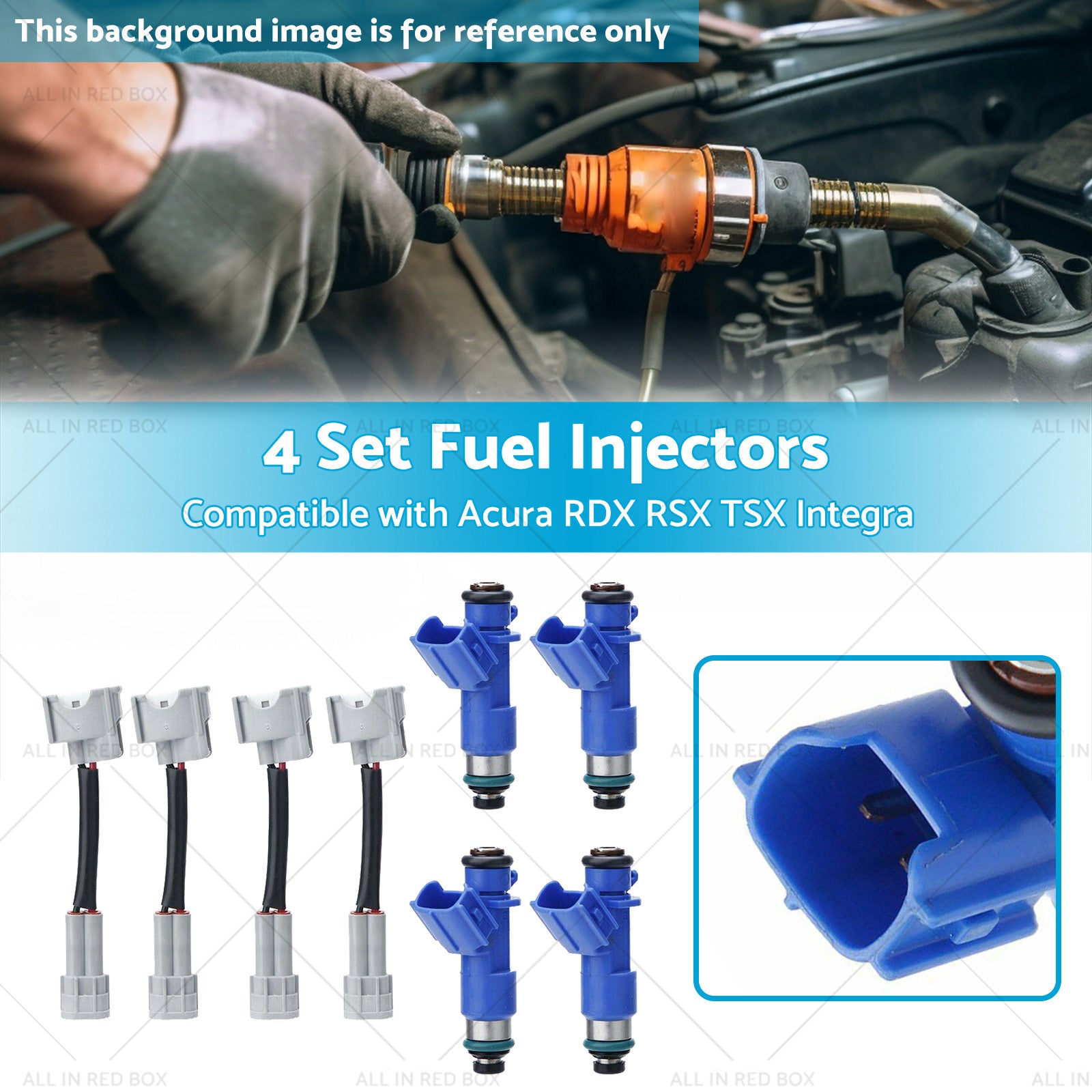 4 Set Fuel Injectors 16450-RWC-A01 Suitable for Acura RDX RSX TSX Integra 97-12-2