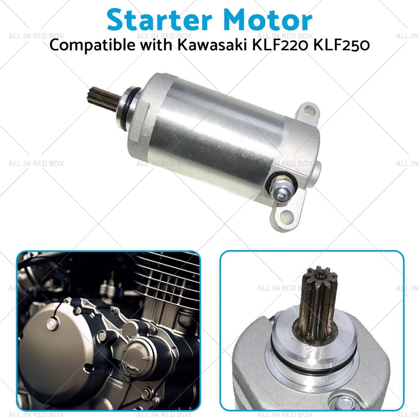 Starter Suitable Kawasaki KLF220 KLF250 Bayou 220 250 88-11 21163-1130 KA-104-3