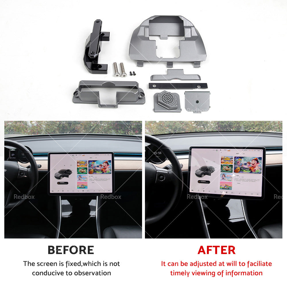 Fit Tesla Model 3 Model Y Screen Rotating Holder Navigation Vehicle Swivel Mount-3
