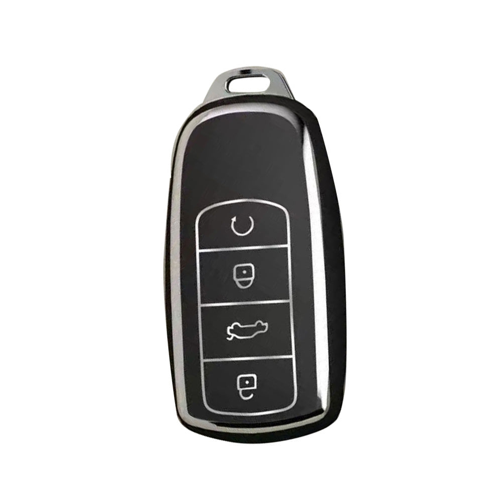 Remote Key Fob Case Cover Black & Silver TPU Suitable For Chery Omoda 5 2022-2025-3