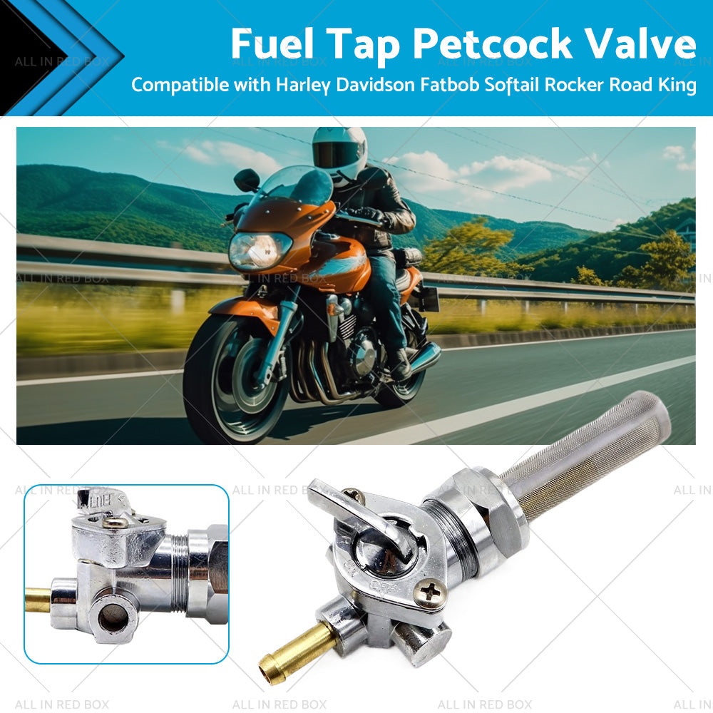 22mm Petcock Fuel Tap Valve Suitable For Harley Davidson Fatboy Softail Rocker-0