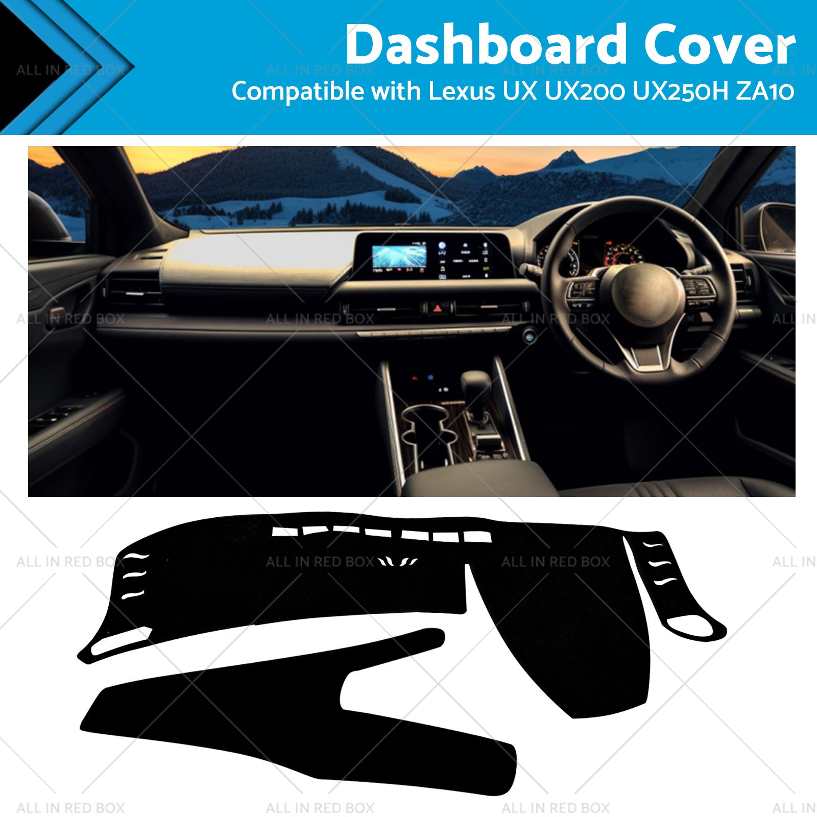 Non-Slip Dash Mat SuitableFor Lexus UX UX200 UX250H ZA10 2018-21 Dashboard Cover-0