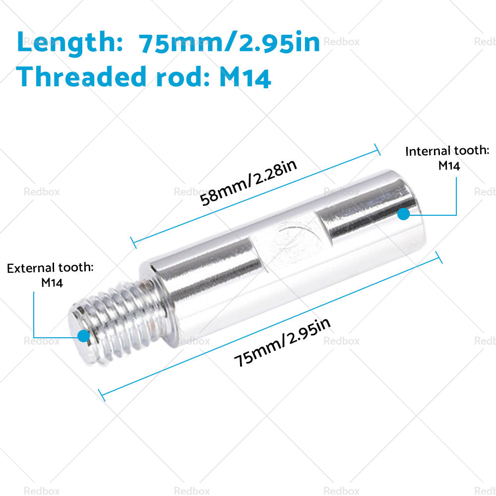 3X Angle Grinder Adapter Rod Extension Rod M14 Adapter Rod Polishing Accessories-4