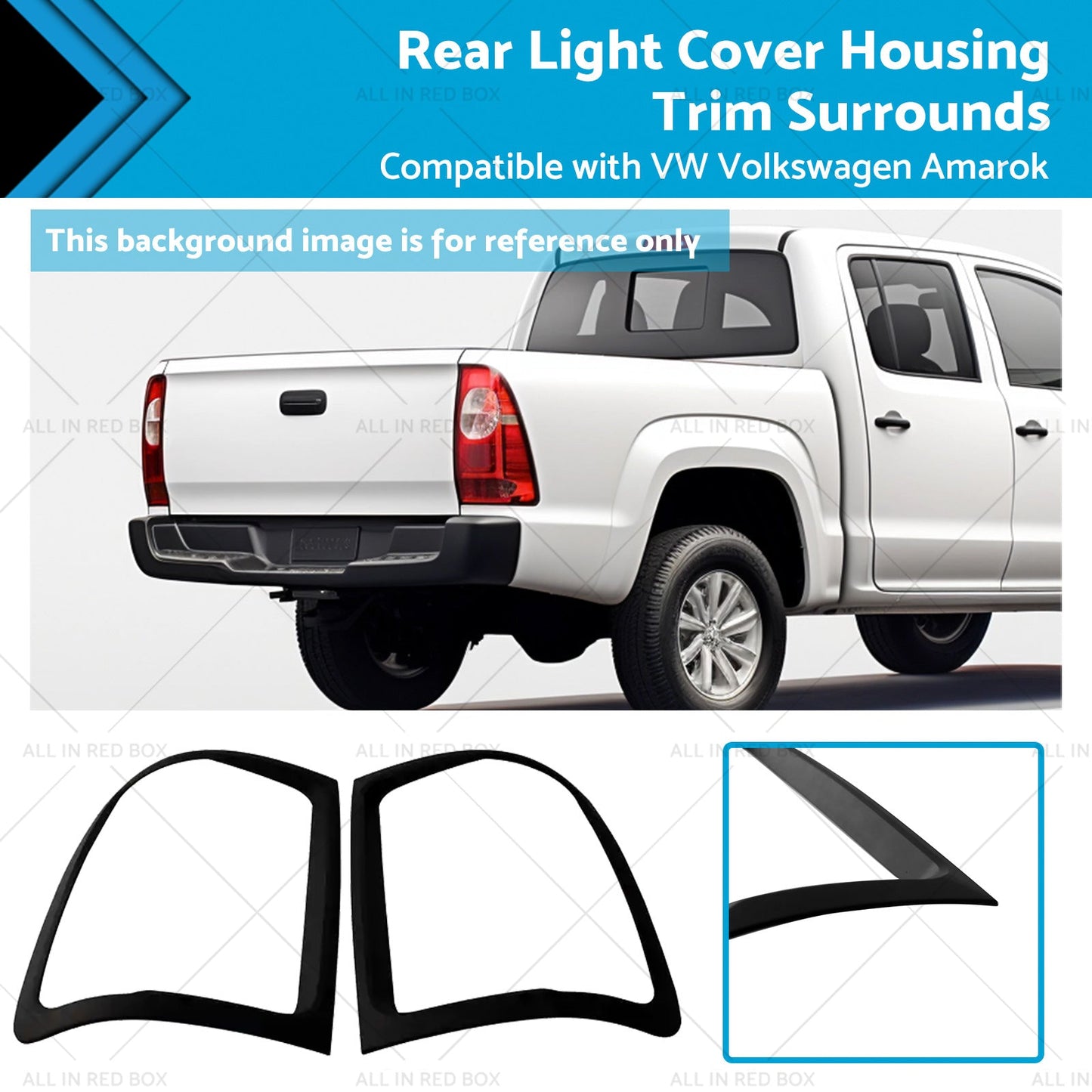 Rear Light Cover Housing Trim Surrounds Suitable for VW Volkswagen Amarok 09-22-0
