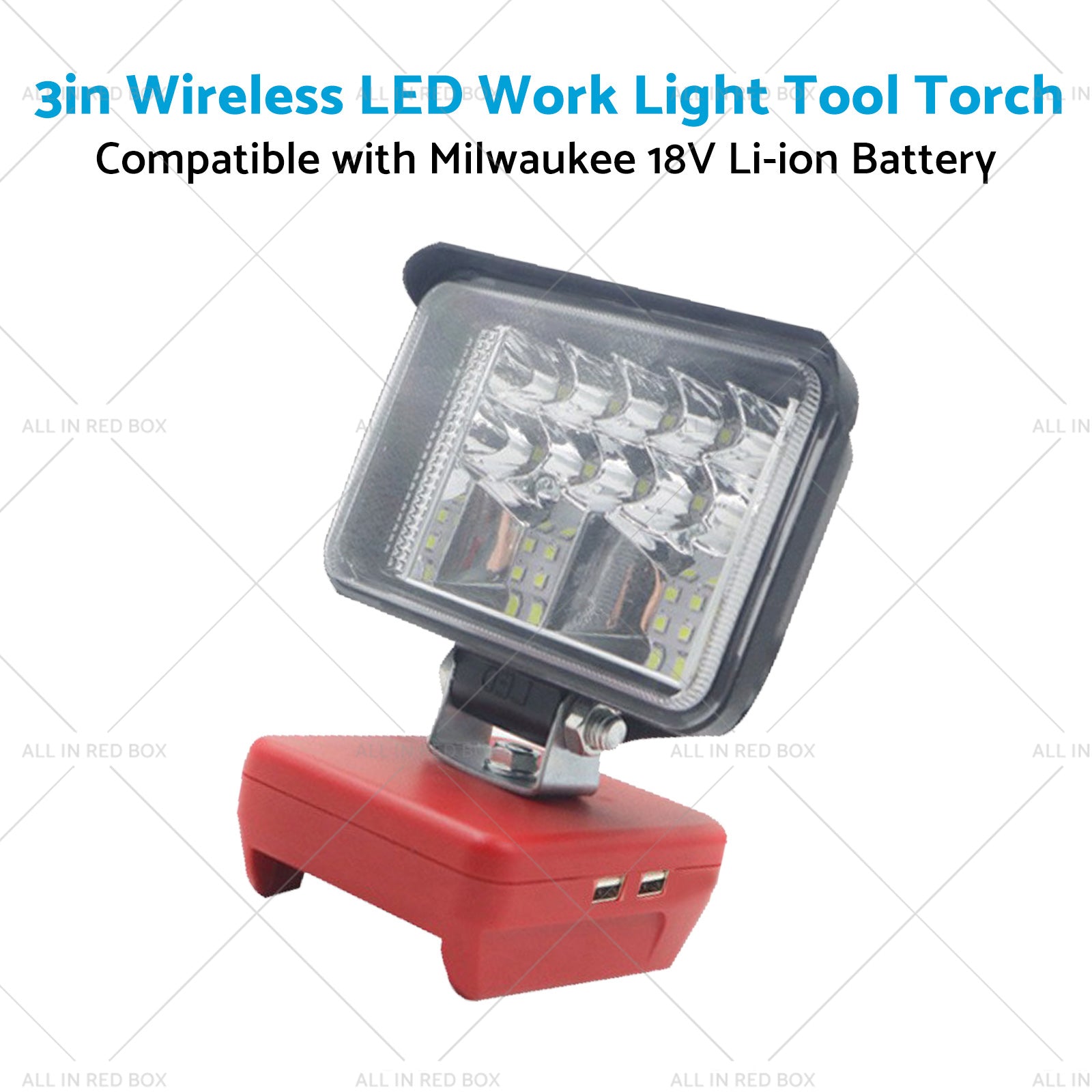 3in Wireless LED Work Light Tool Torch Suitable for Milwaukee 18V Li-ion Battery-4