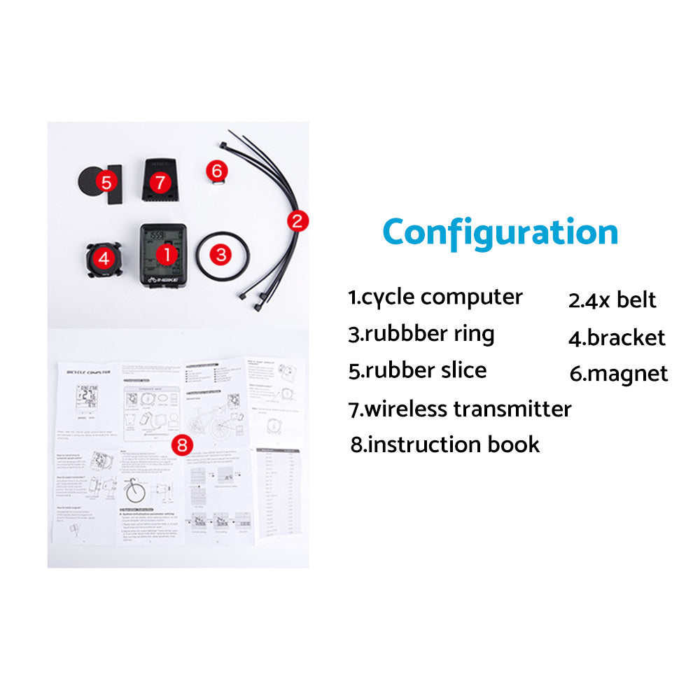 Wireless LCD Cycling Speedometer Odometer Computer Suitable For Bicycle Waterproof-2