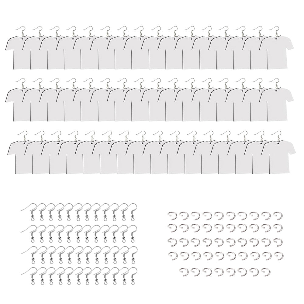 Blank Wood MDF Earrings 48x Double-Sided DIY Football Shirt Jewelry Suitable For DIY Crafting-0