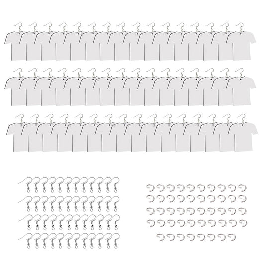 Blank Wood MDF Earrings 48x Double-Sided DIY Football Shirt Jewelry Suitable For DIY Crafting-0