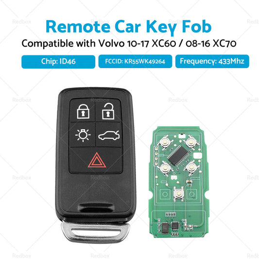 Remote Car Key Fob Entry KR55WK49264 Suitable For Volvo 10-17 XC60   08-16 XC70-1