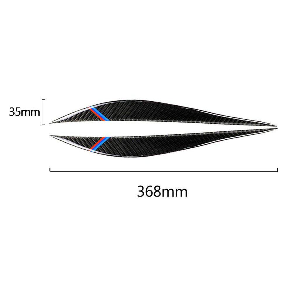 Carbon Fiber Eyelids Eyebrow Headlight Retrofit Accessories Suitable for BMW F30 3 Series-3