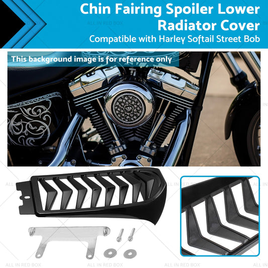 Chin Fairing Spoiler Lower Radiator Cover Suitable for Harley Softail Fat Bob-0