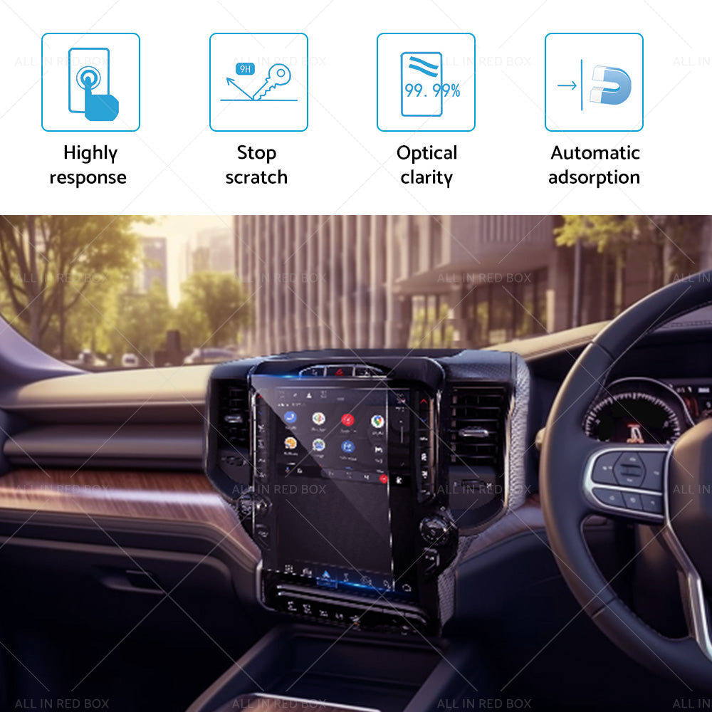Car Touch Screen Protector Tempered Glass Film 12inch Suitable For RAM 1500 20-22-4