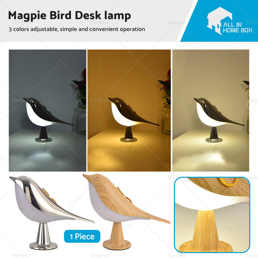 Modern Magpie Bird LED Table Desk Lamp Bedside Touch Reading Night Light Bedroom-0
