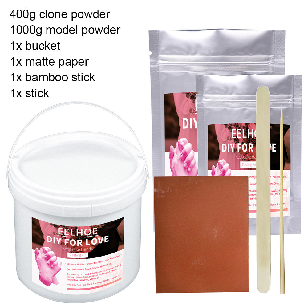 3D KEEPSAKE HANDS DIY CASTING KIT ART 1400G White Clone Model Powder for Adults-1