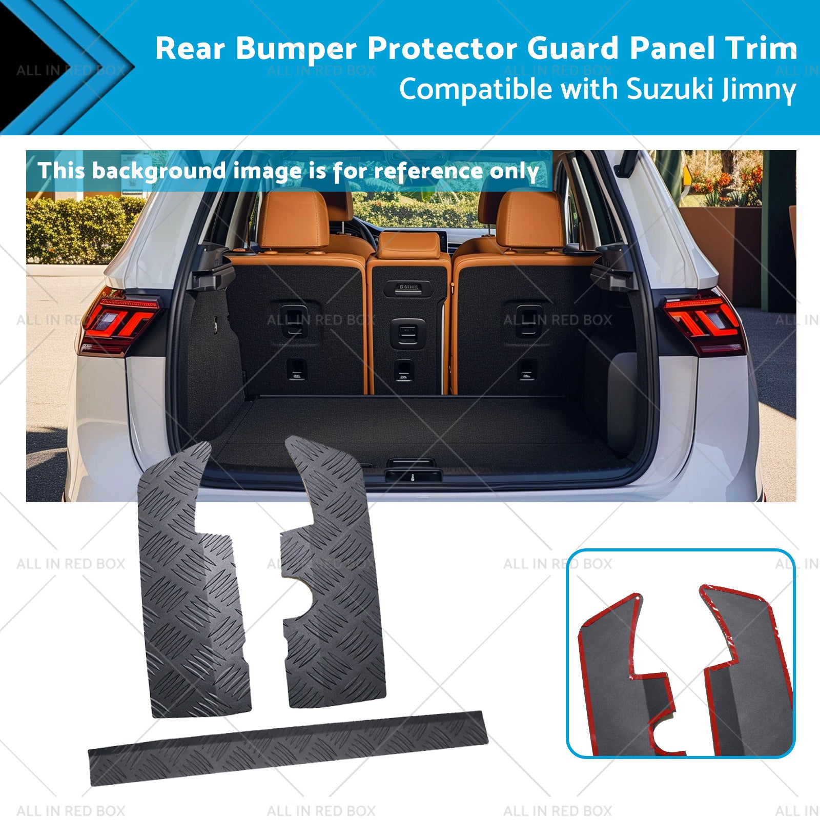 Bumper Protector Guard Panel Trim Alloy Rear Suitable for Suzuki Jimny 19-23-0