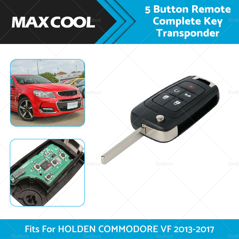 5 Button Remote Complete Key Transponder Fits For HOLDEN COMMODORE VF 2013-2017-1