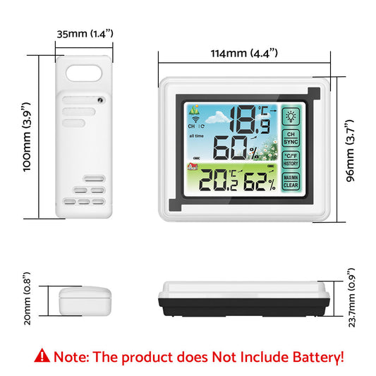 Wireless Weather Station Thermometer Digital Temperature Humidity Monitor Home-1
