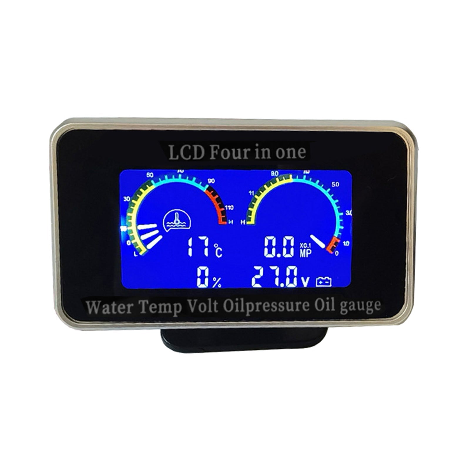 4-in-1 Car LCD Meter Digital Oil Pressure Voltage Water Temperature Fuel Gauge-0